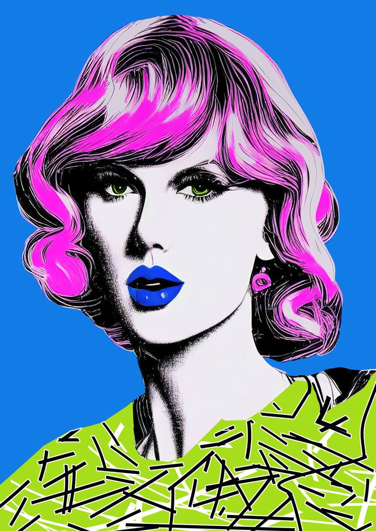 Taylor Swift Blue Painting by Diana Ringo