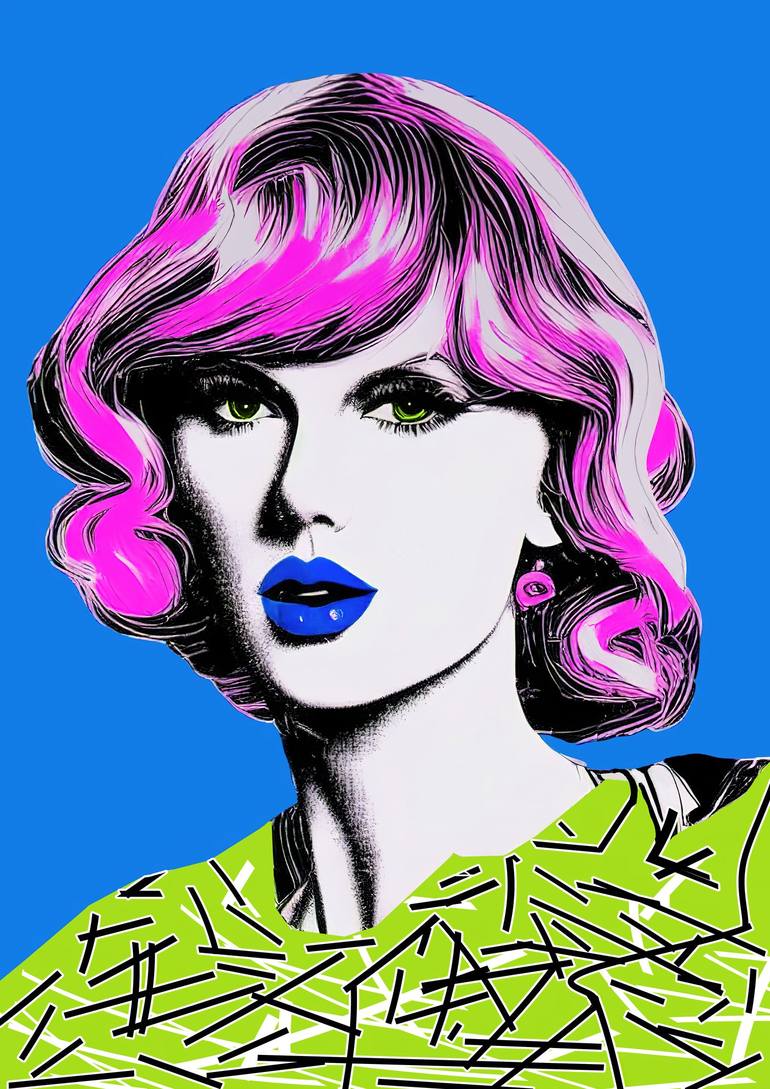 Taylor Swift Blue Painting by Diana Ringo