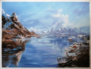 Painting Norwegian landscape thumb