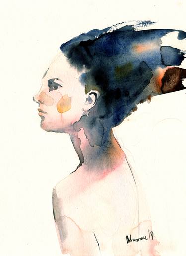 Print of People Paintings by Alisa Adamsone