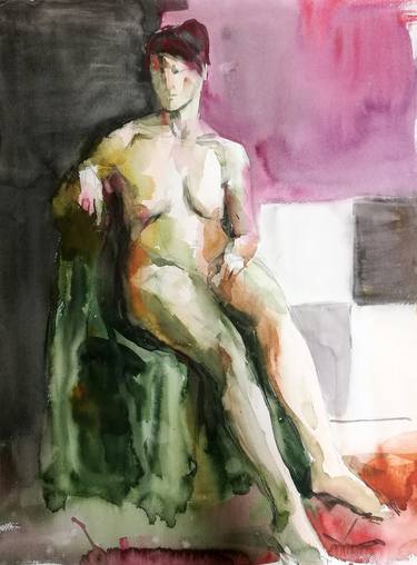 Print of Impressionism Nude Paintings by Alisa Adamsone