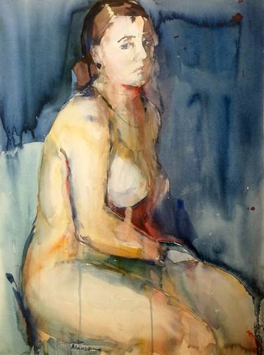 Print of Expressionism Nude Paintings by Alisa Adamsone