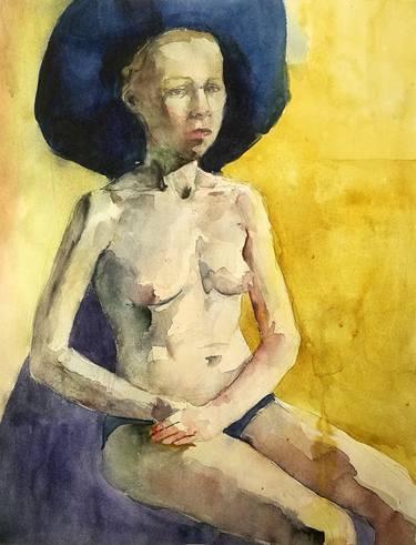 Woman in a Blue Hat thumb