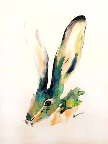 Print of Expressionism Animal Paintings by Alisa Adamsone