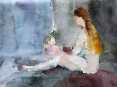 Print of Family Paintings by Alisa Adamsone