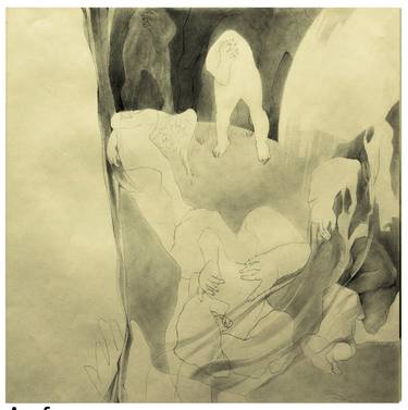 Original Figurative Classical mythology Drawings by Zargham Fathalizadeh Kaghal