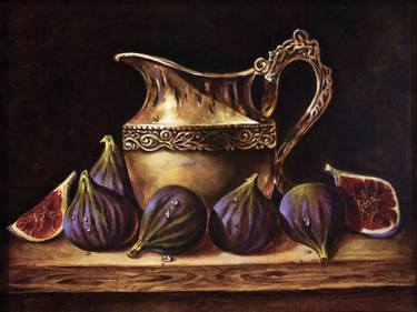 Copper jug with figs thumb