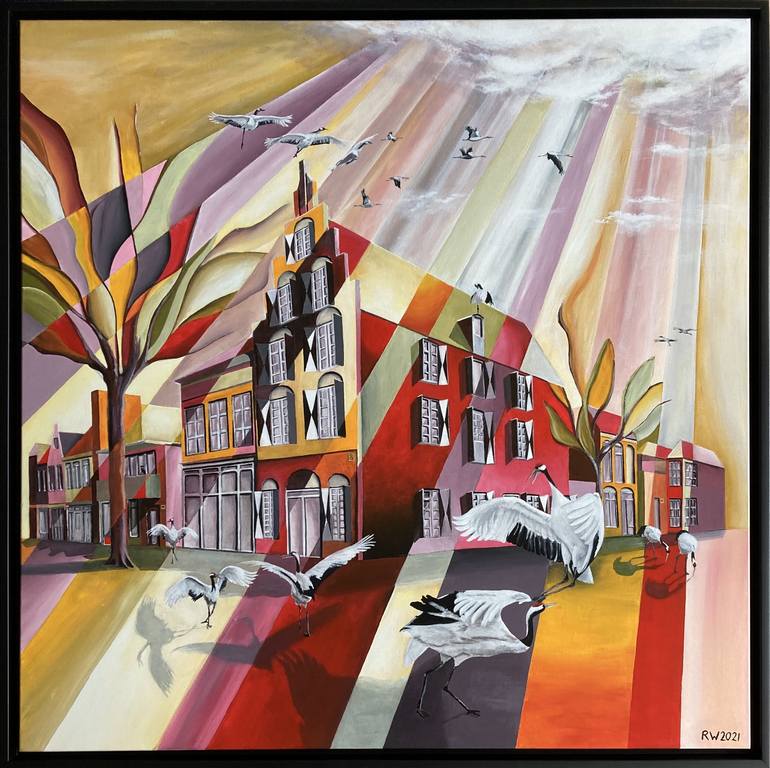 Original Modern Cities Painting by René Wissink