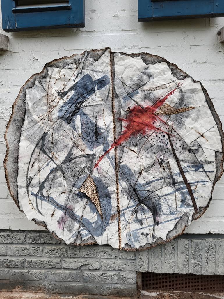 Original Abstract Mixed Media by Tori Min | Abstract Art on Cotton Paper | The Weight of Ordinary Days