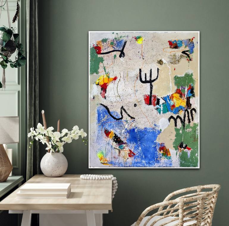 Original Abstract Expressionism Abstract Painting by Alfonso Sánchez