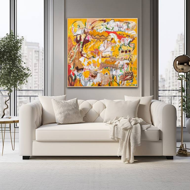 Original Abstract Expressionism Abstract Painting by Alfonso Sánchez