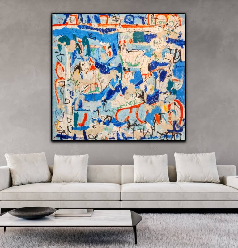 Original Abstract Expressionism Abstract Painting by Alfonso Sánchez