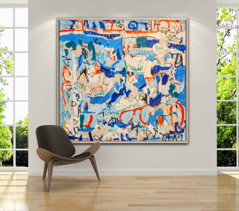 Original Abstract Expressionism Abstract Painting by Alfonso Sánchez