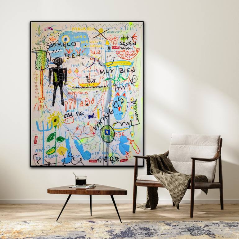 Original Street Art Abstract Painting by Alfonso Sánchez