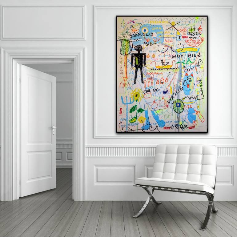 Original Street Art Abstract Painting by Alfonso Sánchez