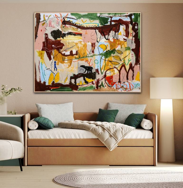 Original Abstract Expressionism Abstract Painting by Alfonso Sánchez