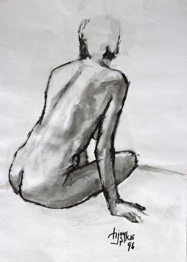 Original Abstract Expressionism Nude Drawings by Tijen Sikar Parla