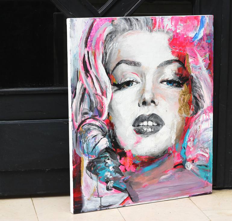 Original Figurative Pop Culture/Celebrity Painting by Tijen Sikar