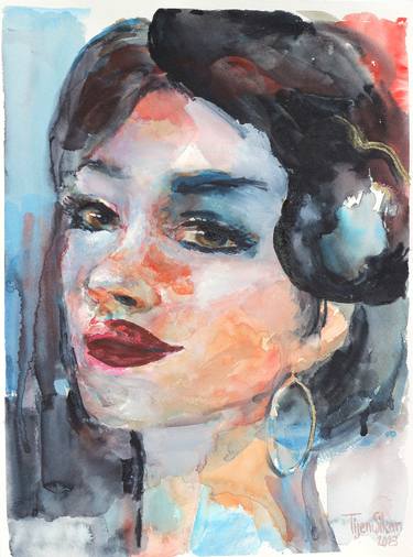 Original Expressionism Portrait Paintings by Tijen Sikar Parla