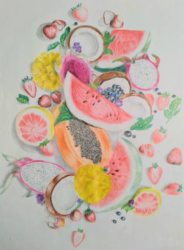 Print of Food Drawings by Shayan Elahi