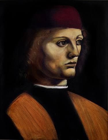 "Portrait of a Musician" Leonardo da Vinci replica thumb
