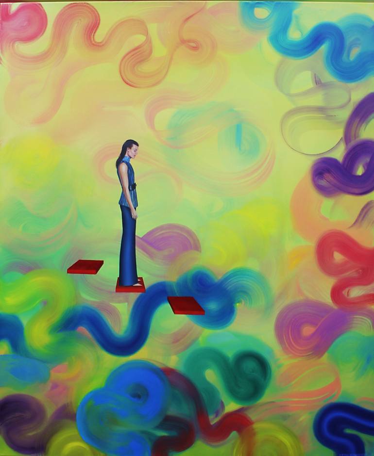 Original Abstract Women Painting by Ceyda HüseyinoğLu