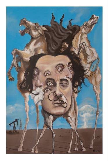 Print of Surrealism Celebrity Paintings by Richard Routin
