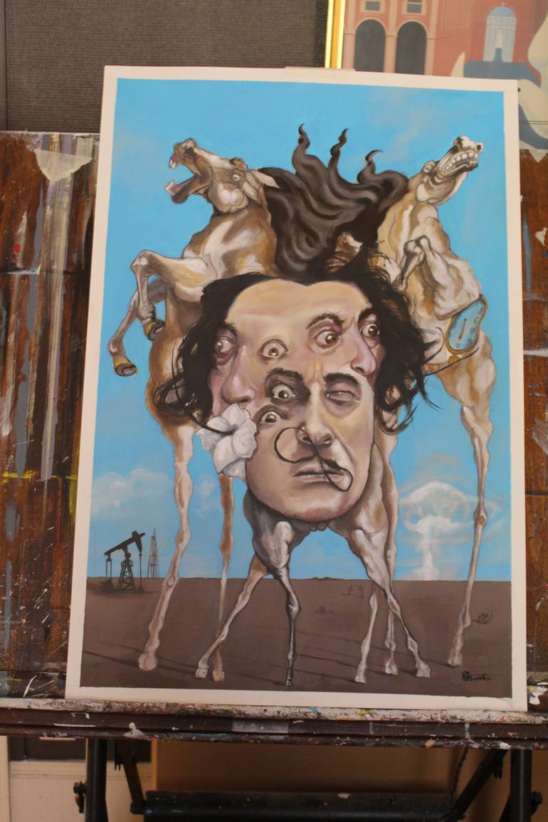 Original Surrealism Pop Culture/Celebrity Painting by Richard Routin
