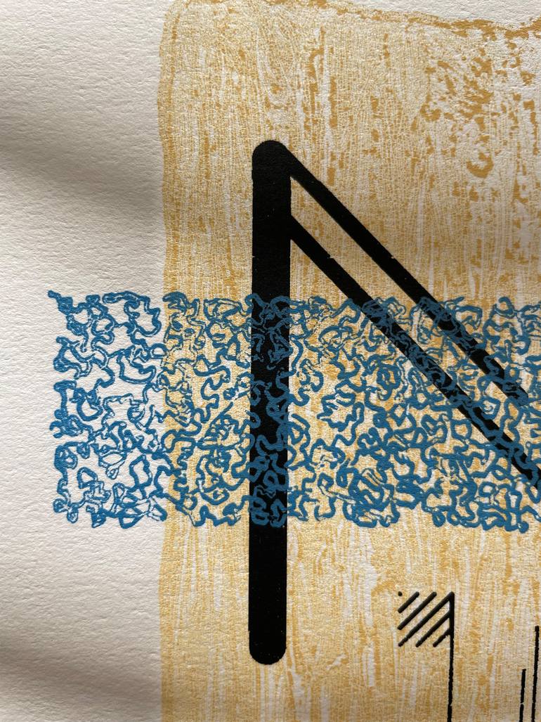 Original Abstract Expressionism Abstract Printmaking by Aalok Trivedi