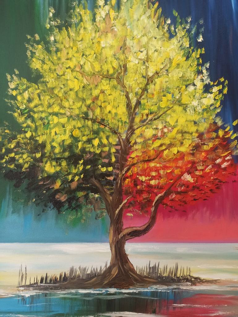 Original Tree Painting by NATALIA KICHATOVA