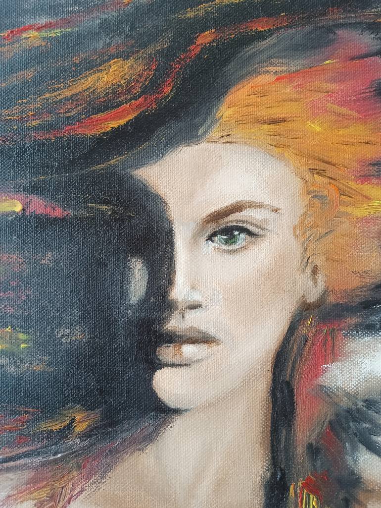 Original Abstract Women Painting by Natalia Kichatova