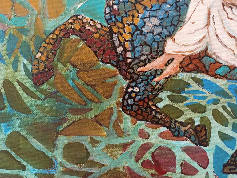 Original Pop Art Classical Mythology Painting by Natalia Kichatova