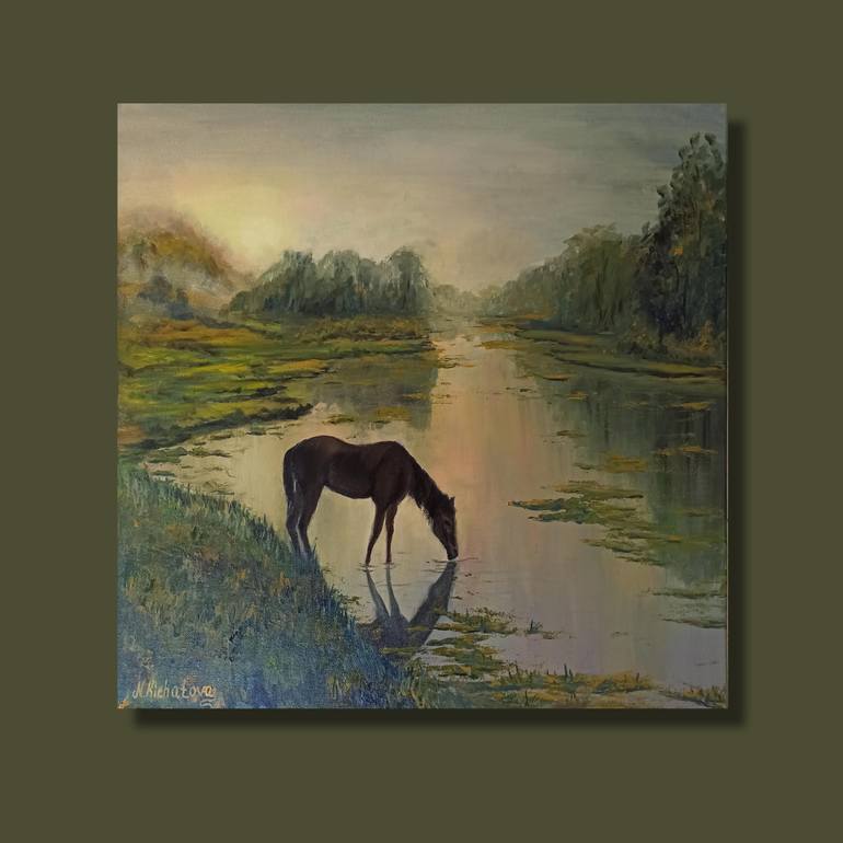 Original Classicism Horse Painting by Natalia Kichatova