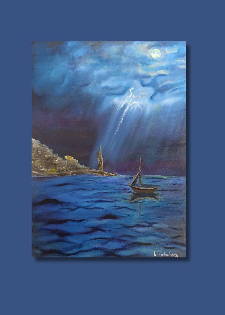 Original Contemporary Seascape Painting by Natalia Kichatova