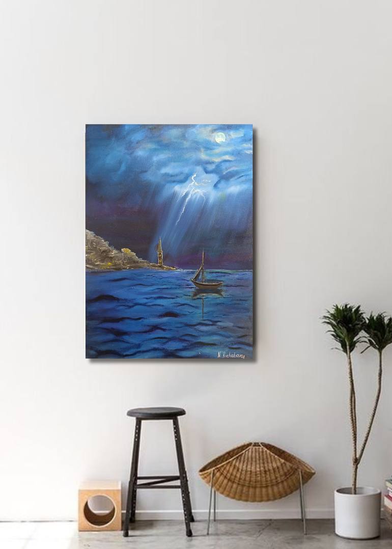 Original Contemporary Seascape Painting by Natalia Kichatova