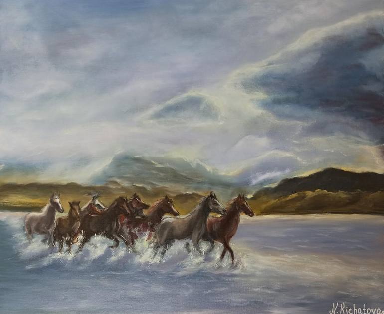 Original Contemporary Horse Paintings by Natalia Kichatova