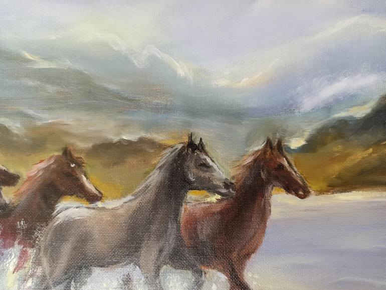 Original Contemporary Horse Painting by Natalia Kichatova