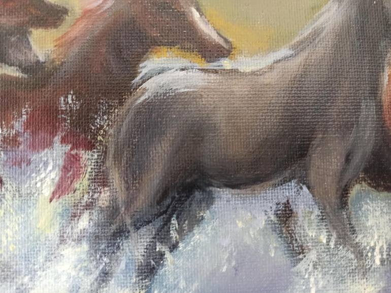 Original Contemporary Horse Painting by Natalia Kichatova
