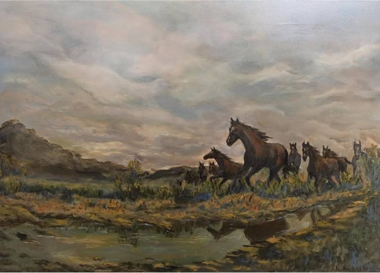 Original Contemporary Horse Paintings by Natalia Kichatova