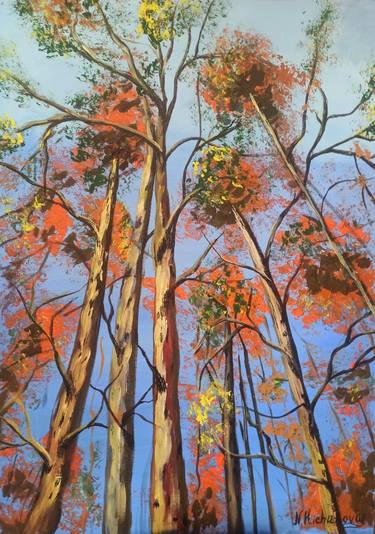 Print of Tree Paintings by NATALIA KICHATOVA