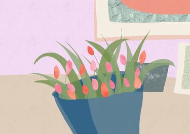 Tulips in a vase thumb
