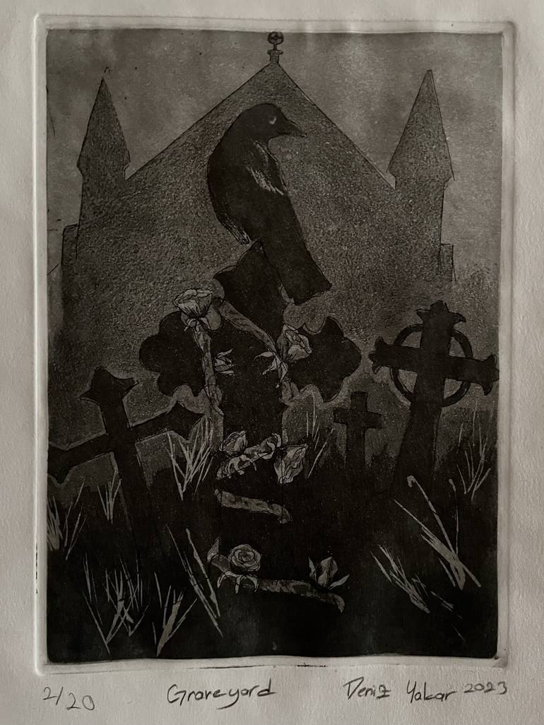Print of Illustration Garden Printmaking by Deniz Yakar