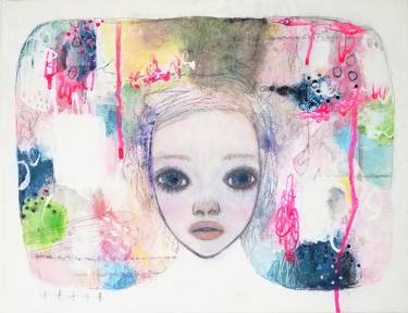 Original Portraiture Abstract Paintings by yukiko fujino