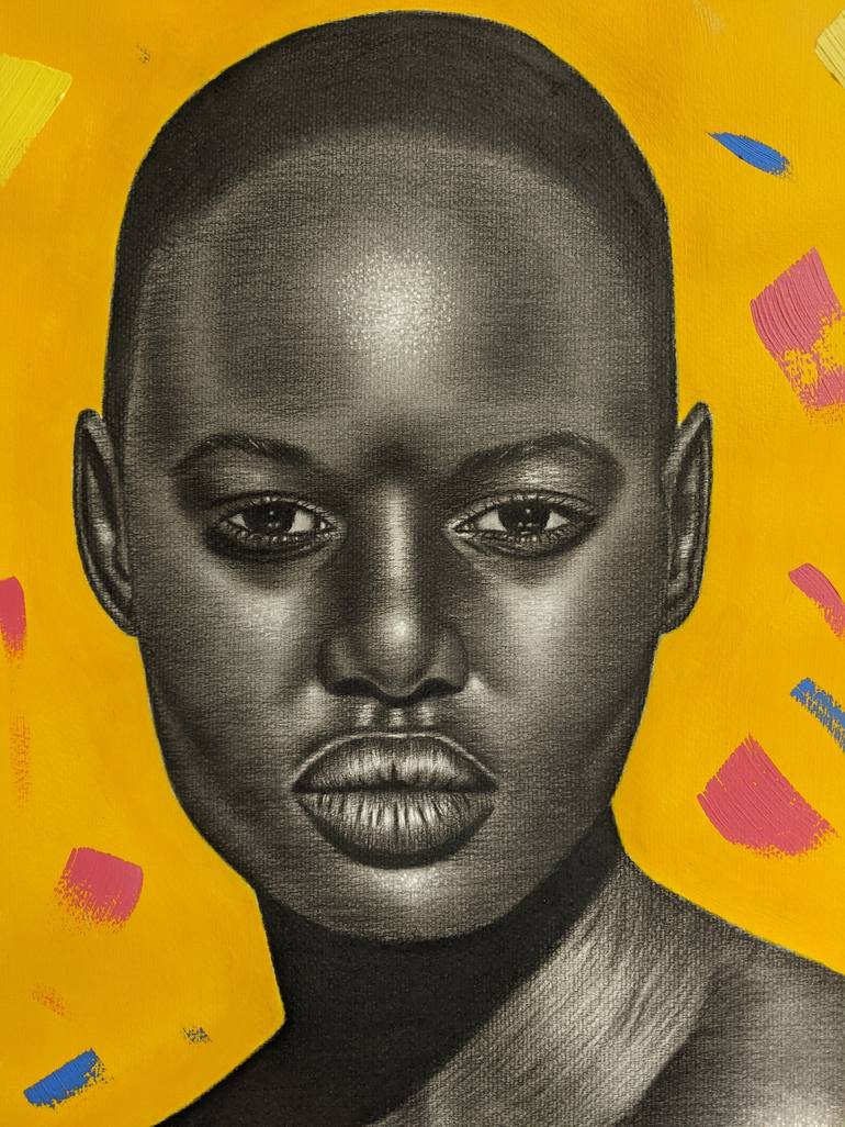 Original Contemporary Portrait Mixed Media by Caleb Ozegbe