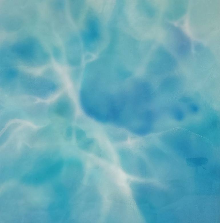 Larimar Ocean Painting by Lina Hang | Saatchi Art