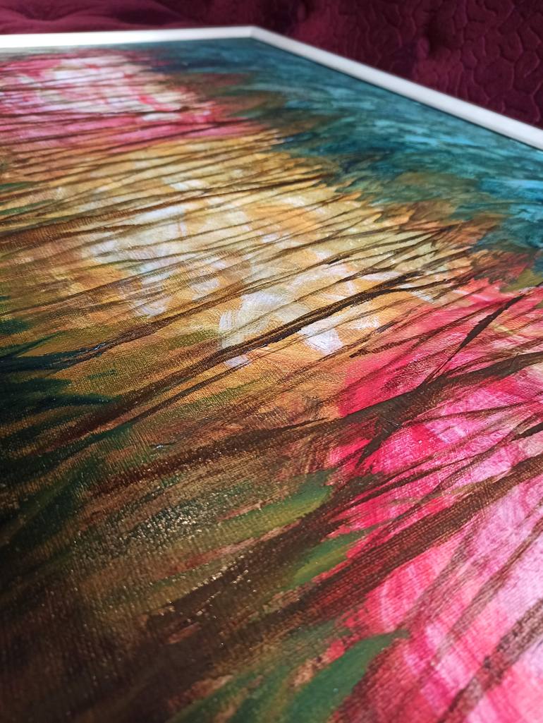 Original Abstract Expressionism Tree Painting by Krzysztof Polak