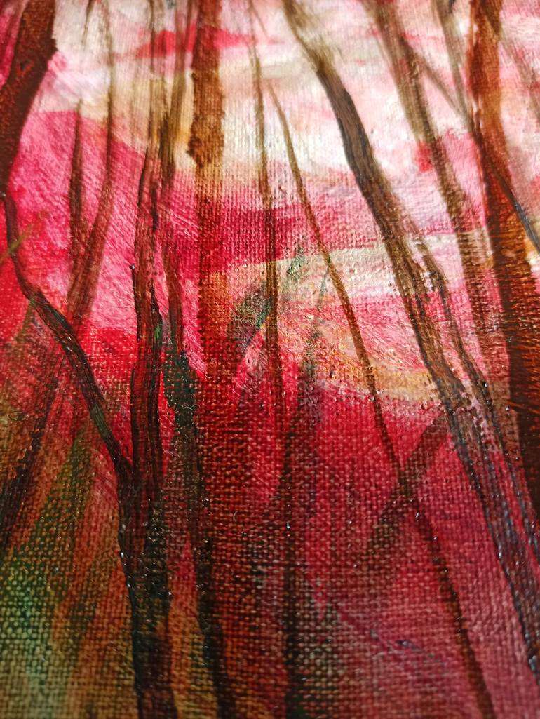 Original Abstract Expressionism Tree Painting by Krzysztof Polak