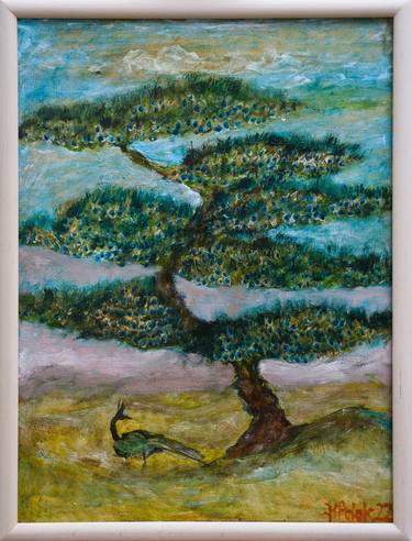 Print of Abstract Expressionism Tree Paintings by Krzysztof Polak