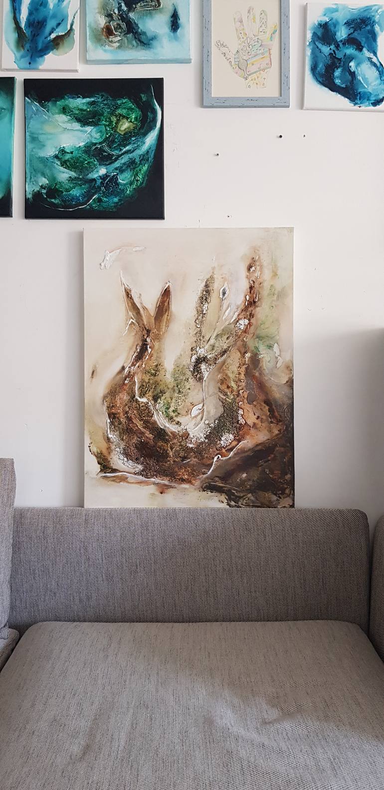 Original Contemporary Abstract Painting by Indira Kakabayeva-Solanik