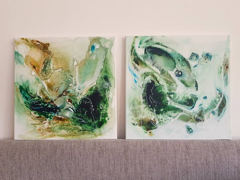 Original Contemporary Abstract Painting by Indira Kakabayeva-Solanik